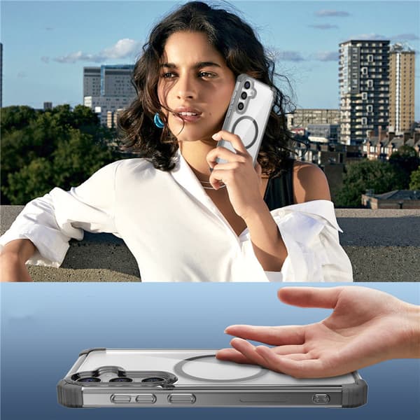 INF Elegant Gennemsigtig Sort Etui til Samsung Note 20 Ultra