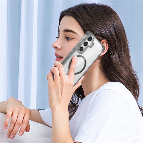 INF Elegant Gjennomsiktig Svart Deksel for Samsung S21 Ultra