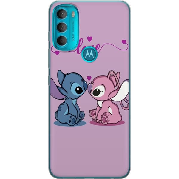 Motorola Moto G71 5G Genomskinligt Skal Lilo & Stitch – Angel Edition
