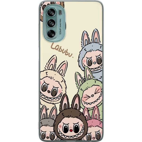 Motorola Moto G62 5G Genomskinligt Skal Labubu Pastel Collection