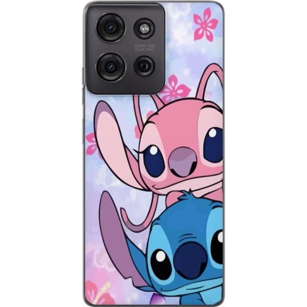 Motorola Moto G75 Gennemsigtig cover Stitch & Angel