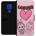 Miniatyrbild 1 av 3: Motorola Moto G9 Play Plånboksfodral Labubu Pink Monster