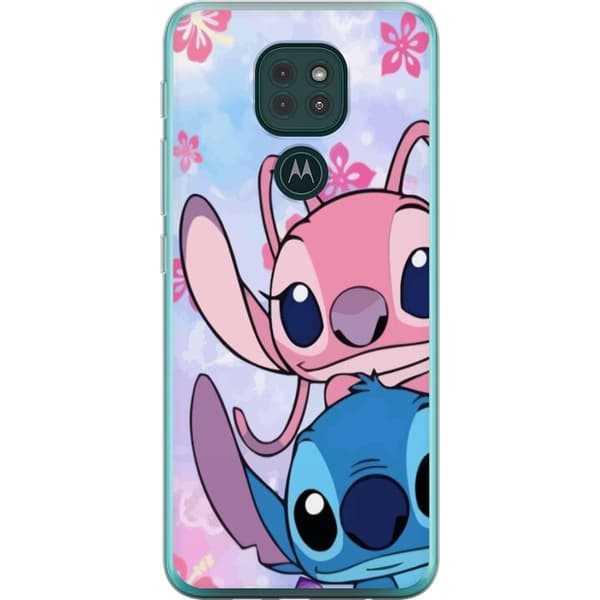 Motorola Moto G9 Play Genomskinligt Skal Stitch & Angel