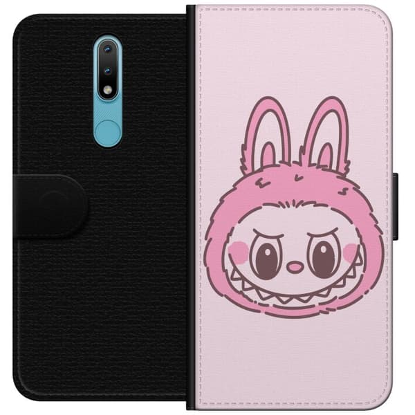Nokia 2.4 Tegnebogsetui Labubu Dyrekreds Bunny Udgave