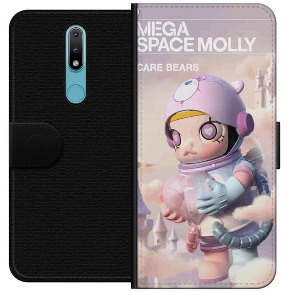 Nokia 2.4 Tegnebogsetui Mega Space Molly Care Bears Series - Share Bear Edition