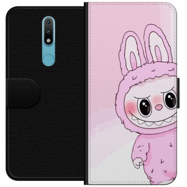 Nokia 2.4 Tegnebogsetui Labubu Kanin-serien