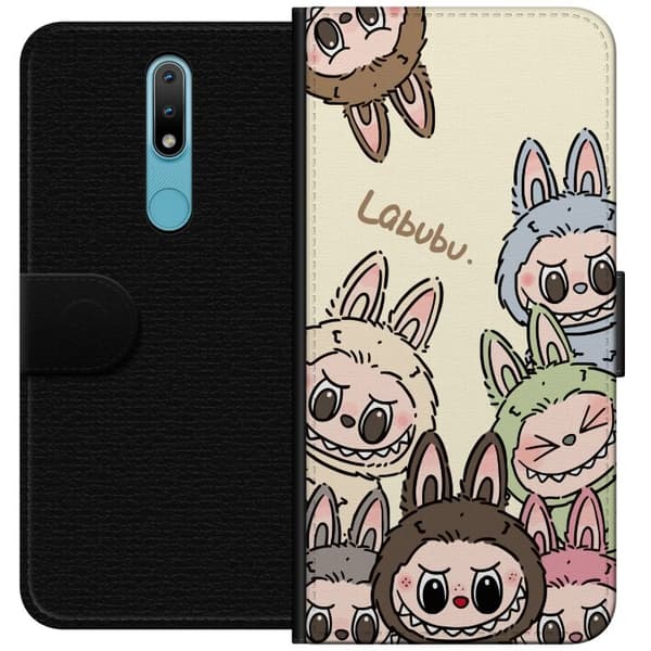 Nokia 2.4 Tegnebogsetui Labubu Pastel Collection