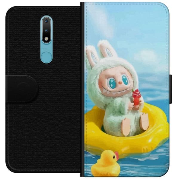 Nokia 2.4 Plånboksfodral Labubu Macaron Series