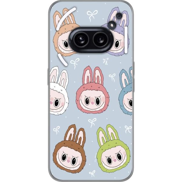 Nothing Phone (2a) Gennemsigtig cover Pastel Labubu
