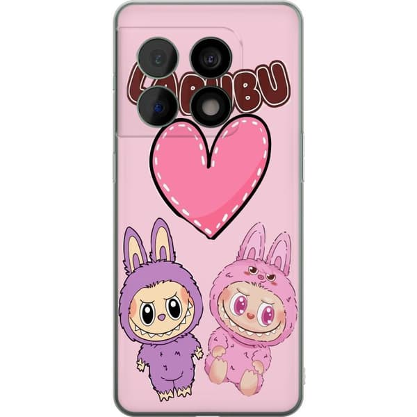 OnePlus 10 Pro Läpinäkyvä kuori Labubu Pink Monster