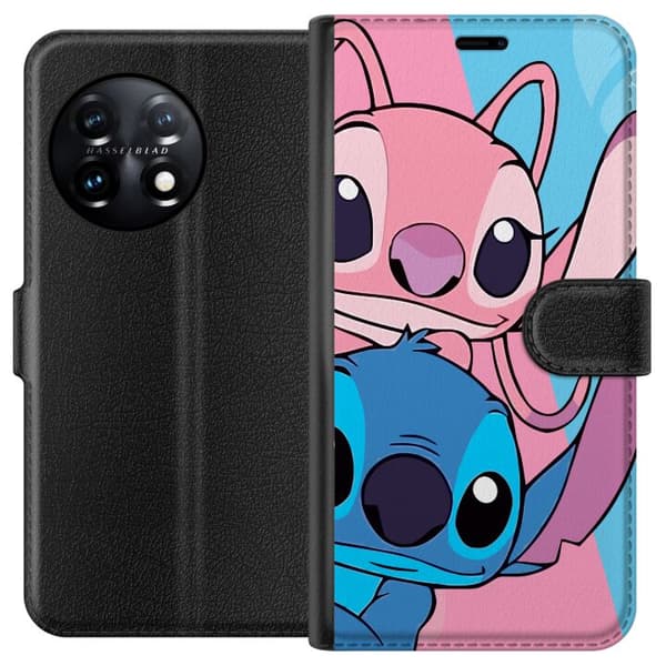 OnePlus 11 Tegnebogsetui Stitch & Angel