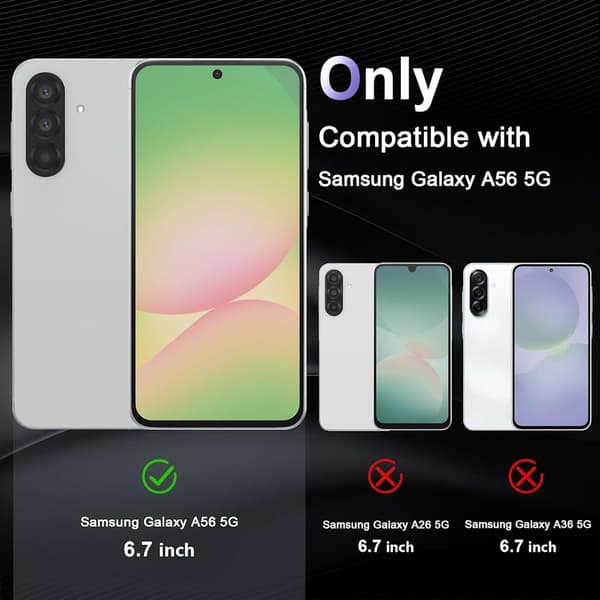 Samsung A56 Gjennomsiktig Deksel med Kortholder