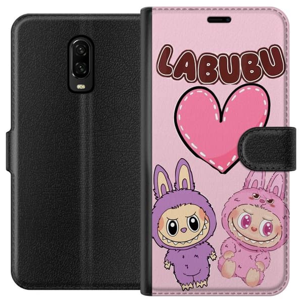 OnePlus 6T Tegnebogsetui Labubu Pink Monster