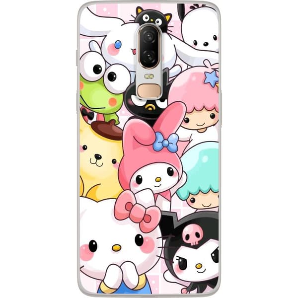 OnePlus 6 Gjennomsiktig deksel Kawaii Sanrio Crew
