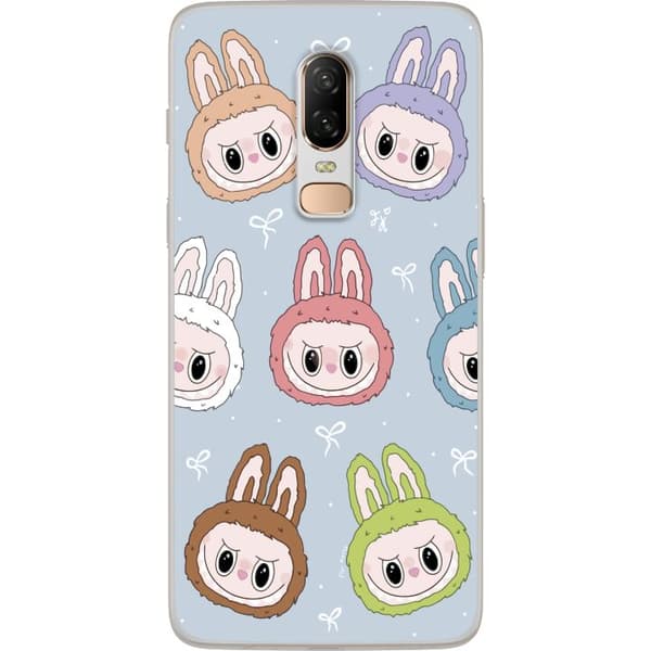OnePlus 6 Genomskinligt Skal Pastel Labubu