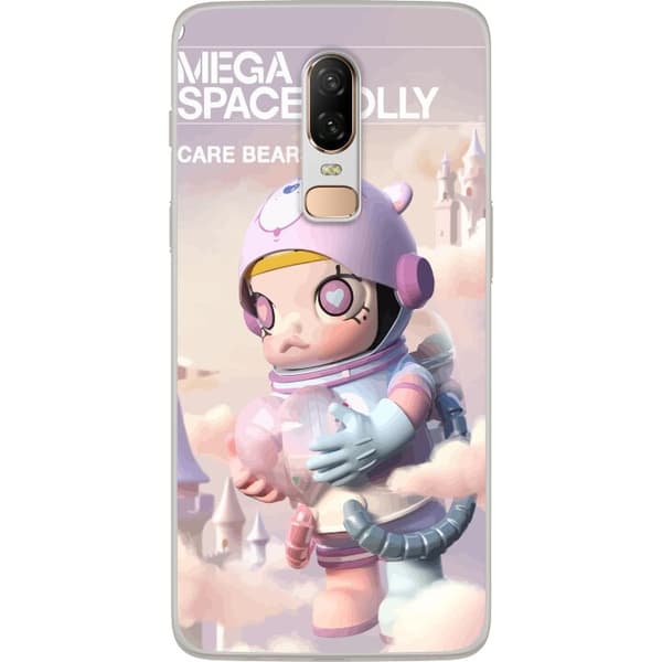 OnePlus 6 Läpinäkyvä kuori Mega Space Molly Care Bears Series - Share Bear Edition