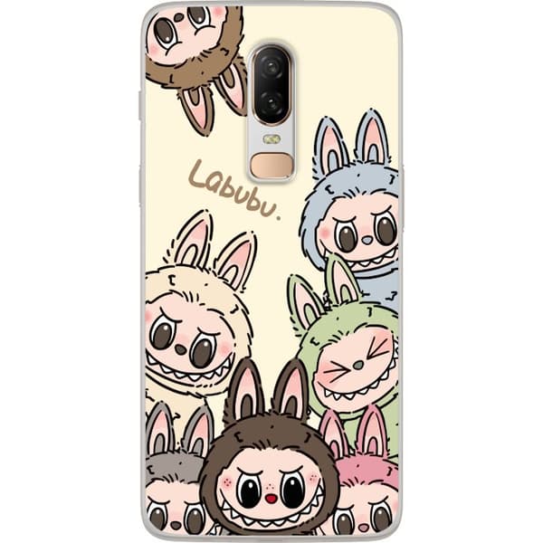 OnePlus 6 Läpinäkyvä kuori Labubu Pastel Collection