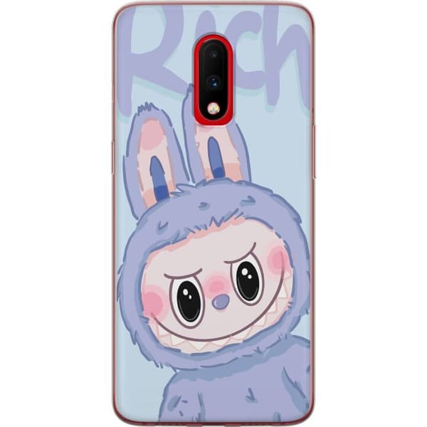 OnePlus 7 Läpinäkyvä kuori Sininen Jänis Labubu