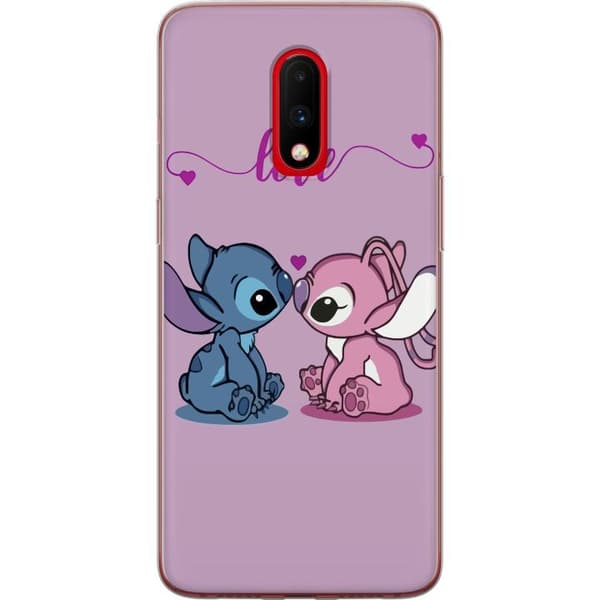 OnePlus 7 Gjennomsiktig deksel Lilo & Stitch – Angel Edition