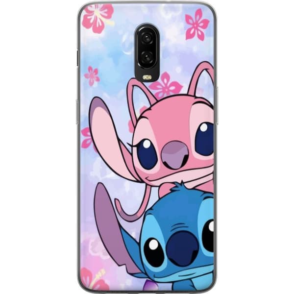 OnePlus 6T Läpinäkyvä kuori Stitch & Angel