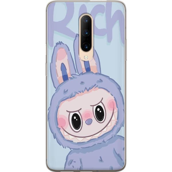 OnePlus 7 Pro Gennemsigtig cover Blå Kanin Labubu