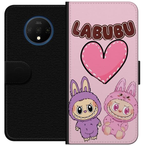 OnePlus 7T Lommeboketui Labubu Pink Monster