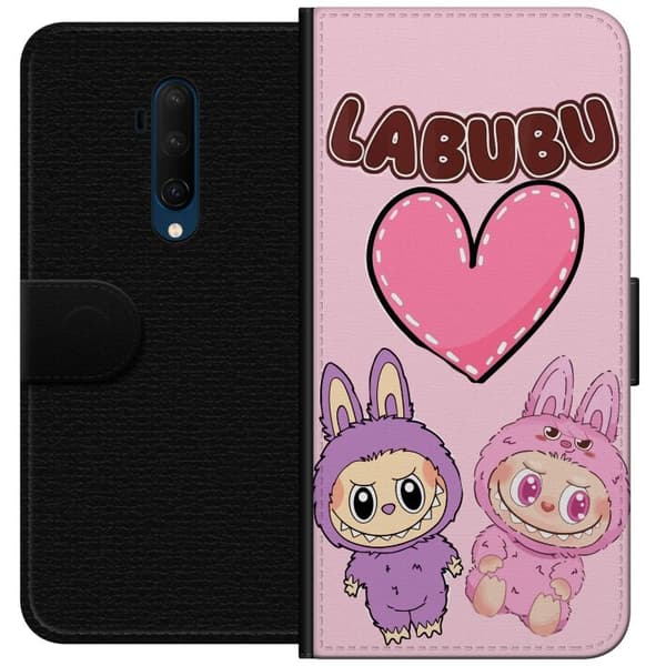 OnePlus 7T Pro Tegnebogsetui Labubu Pink Monster