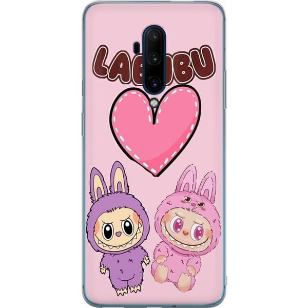 OnePlus 7T Pro Läpinäkyvä kuori Labubu Pink Monster