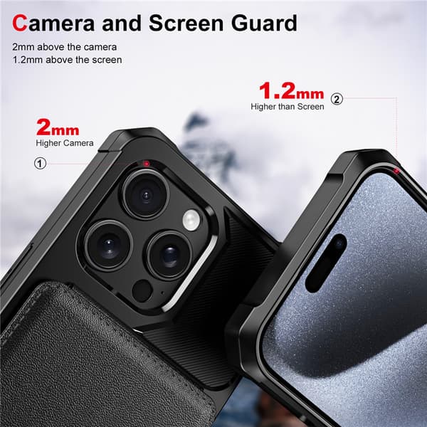 INF Elegant svart lommeboketui for iPhone 14 iPhone 14ProMax
