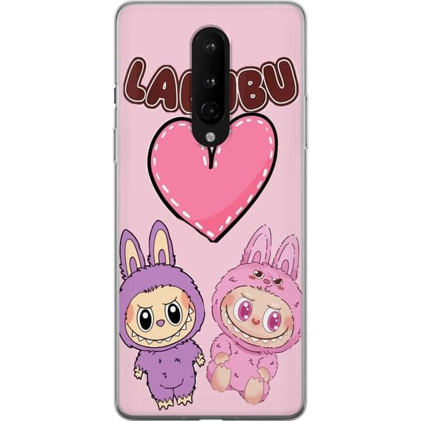 OnePlus 8 Gennemsigtig cover Labubu Pink Monster