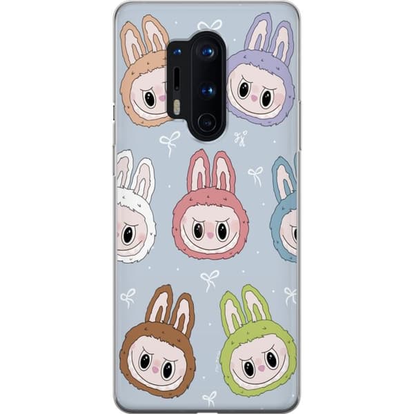OnePlus 8 Pro Gjennomsiktig deksel Pastel Labubu