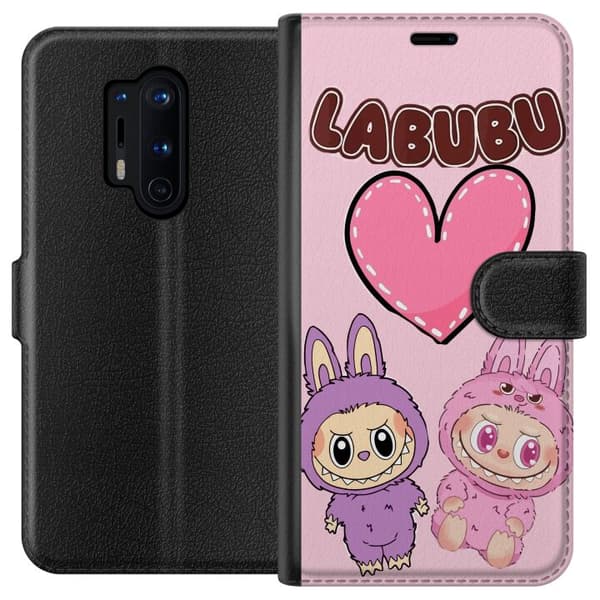 OnePlus 8 Pro Lompakkokotelo Labubu Pink Monster
