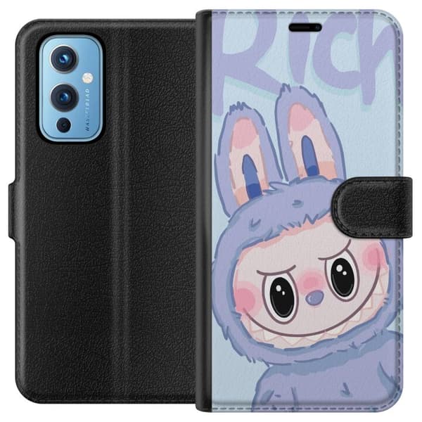 OnePlus 9 Lompakkokotelo Sininen Jänis Labubu
