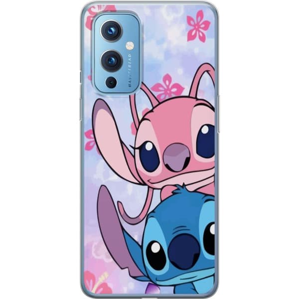 OnePlus 9 Genomskinligt Skal Stitch & Angel