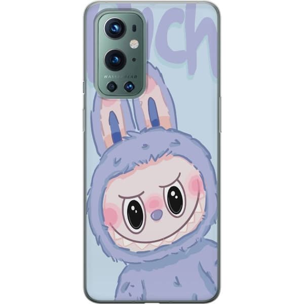 OnePlus 9 Pro Genomskinligt Skal Blue Bunny Labubu