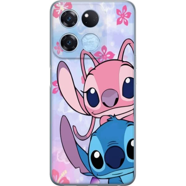 OnePlus Ace Racing Genomskinligt Skal Stitch & Angel