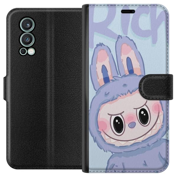 OnePlus Nord 2 5G Lommeboketui Blå Kanin Labubu