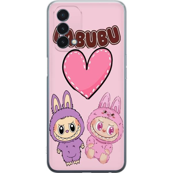 OnePlus Nord N200 5G Gennemsigtig cover Labubu Pink Monster