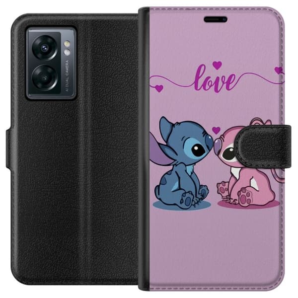 OnePlus Nord N300 Tegnebogsetui Lilo & Stitch – Angel Edition