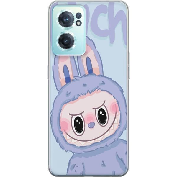 OnePlus Nord CE 2 5G Gennemsigtig cover Blå Kanin Labubu