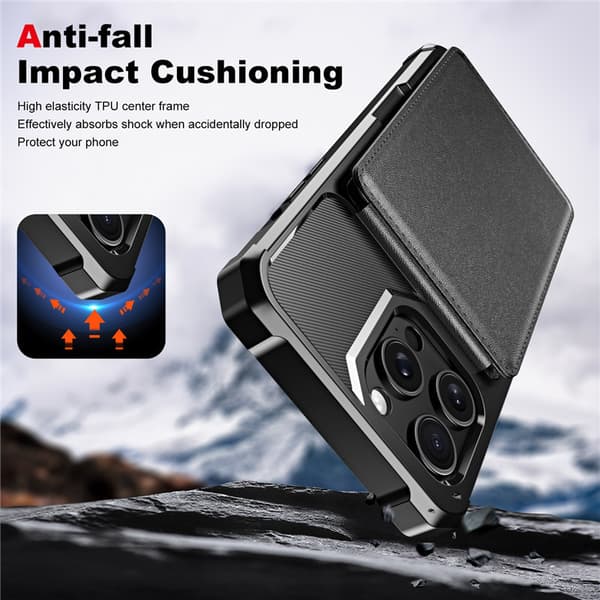 INF Elegant Svart Plånboksfodral för iPhone 16 iPhone 16 Plus