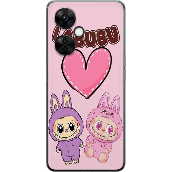 OnePlus Nord CE3 Läpinäkyvä kuori Labubu Pink Monster