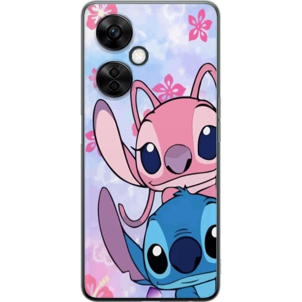OnePlus Nord CE3 Genomskinligt Skal Stitch & Angel