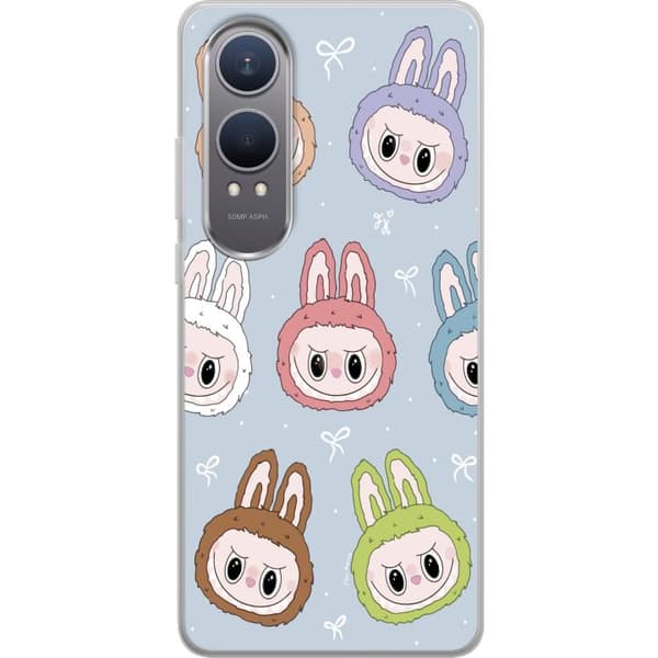 OnePlus Nord CE4 Lite Läpinäkyvä kuori Pastel Labubu