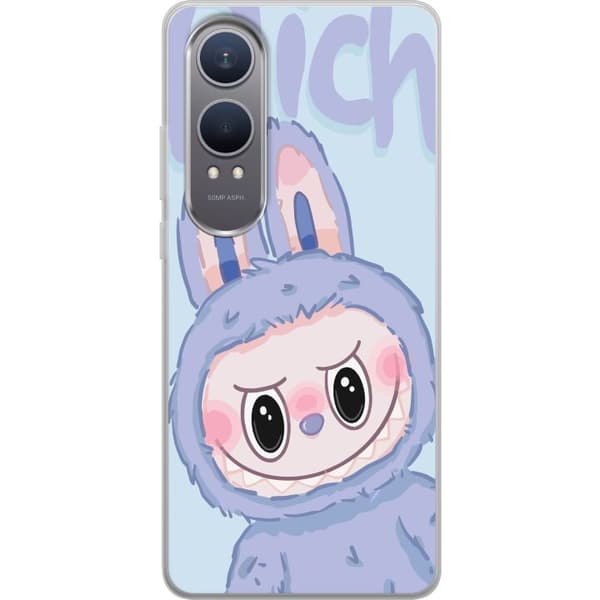 OnePlus Nord CE4 Lite Gennemsigtig cover Blå Kanin Labubu