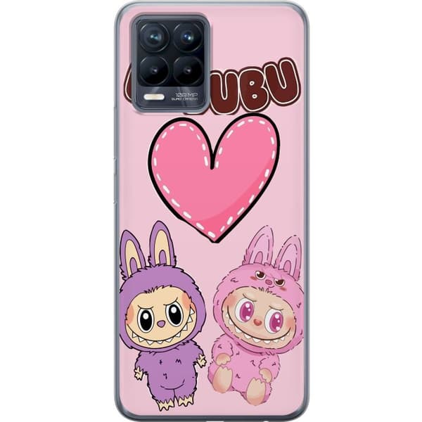 Realme 8 Gennemsigtig cover Labubu Pink Monster