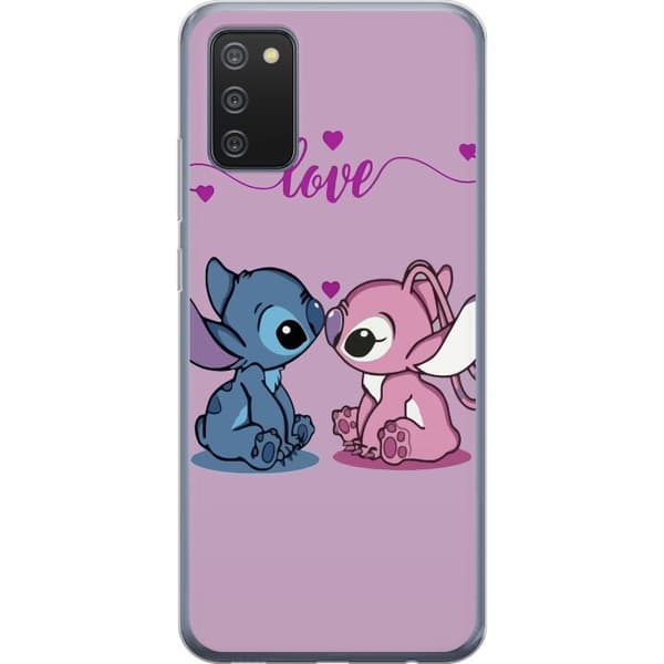 Samsung Galaxy A02s Läpinäkyvä kuori Lilo & Stitch – Angel Edition