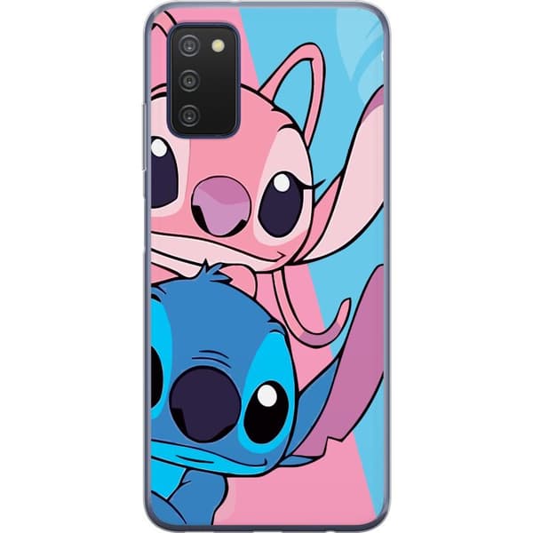 Samsung Galaxy A03s Läpinäkyvä kuori Stitch & Angel