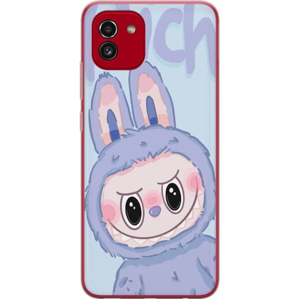 Samsung Galaxy A03 Läpinäkyvä kuori Sininen Jänis Labubu