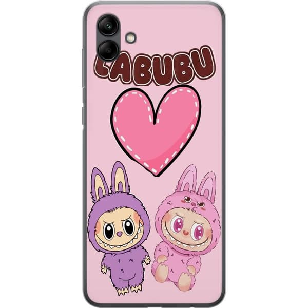 Samsung Galaxy A05 Gennemsigtig cover Labubu Pink Monster